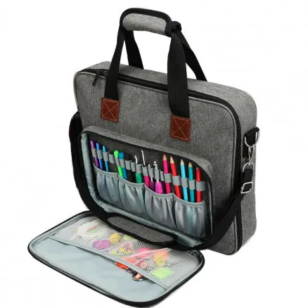 Infinity Hearts Schultertasche/Laptoptasche Grau 40x6x31cm