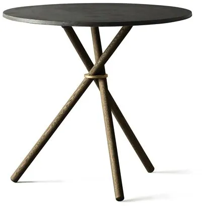 Eberhart Aldric Café Tisch Ø80 Dunkelbeton/Dunkle Eiche